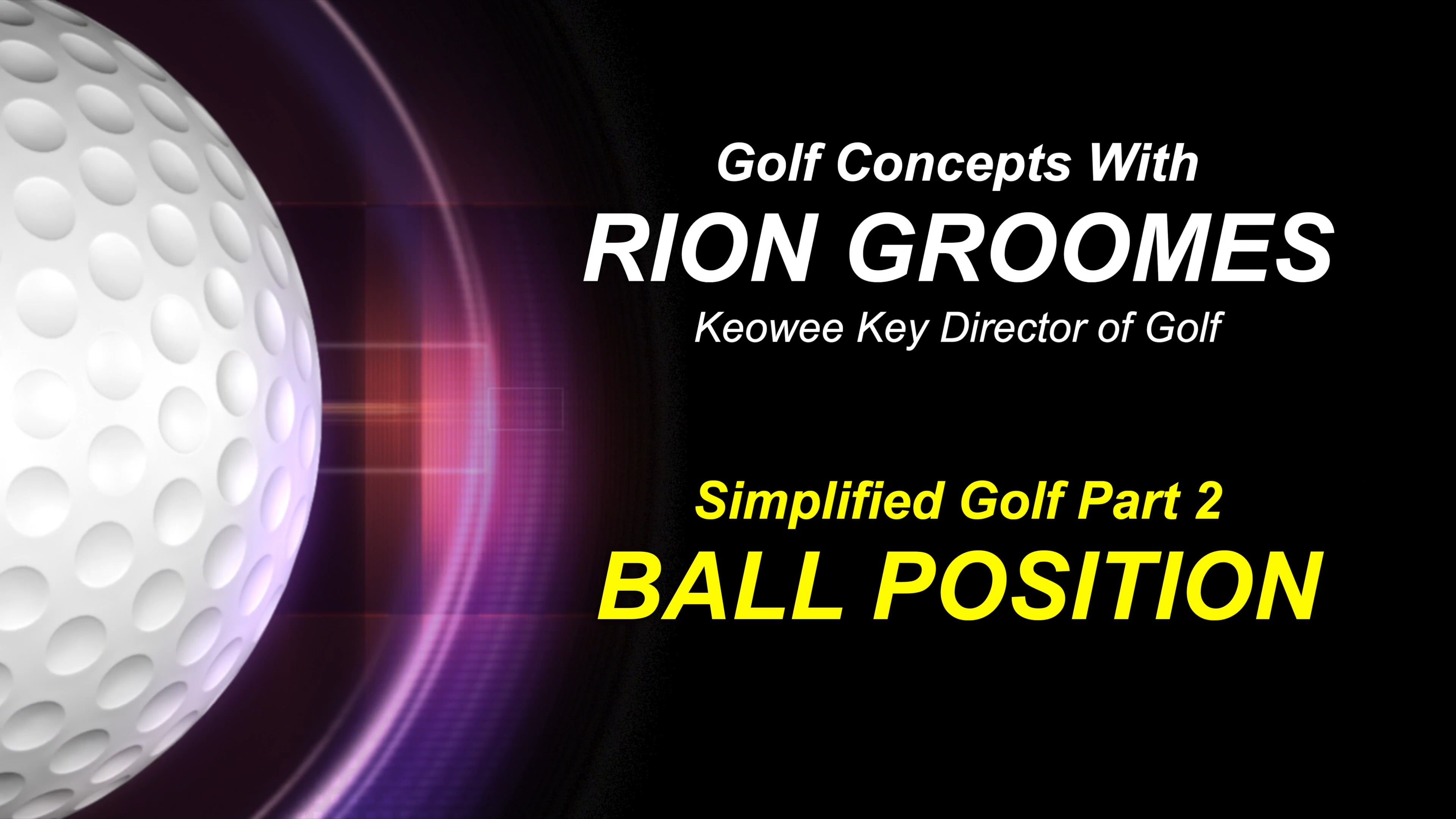 Information for Keowee Key Golfers Simplified Golf Ball Position on