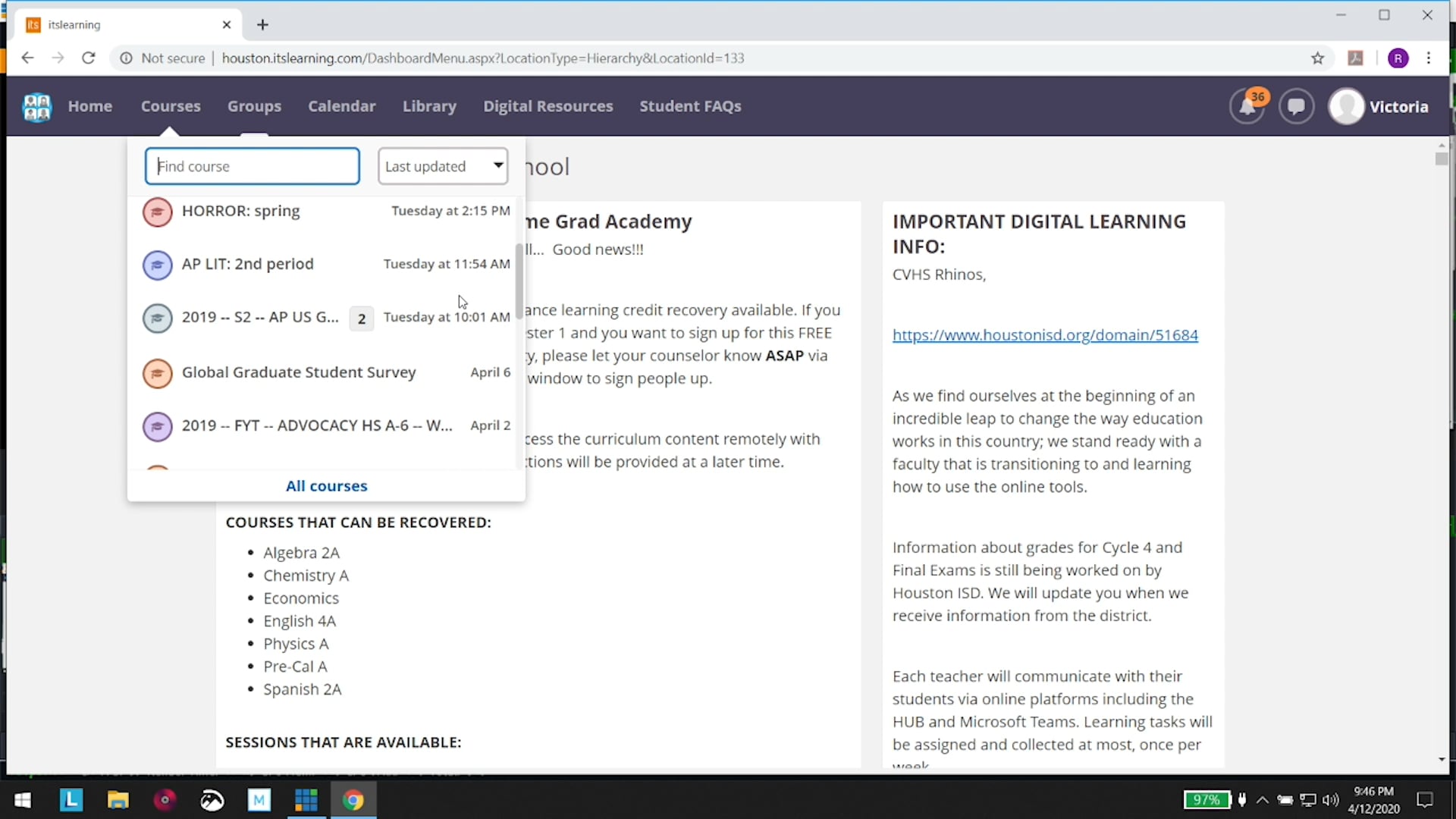 HISD HUB Login English on Vimeo