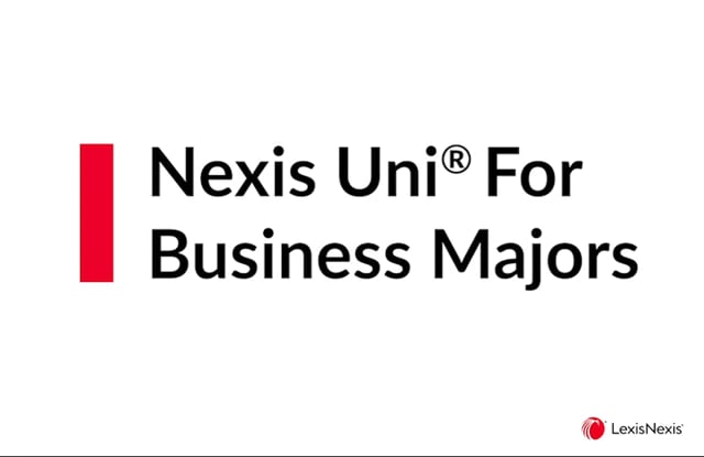 Nexis Uni for Business Majors ES WB BSN