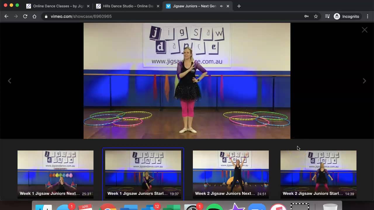 How to access the Online Dance Class Portal