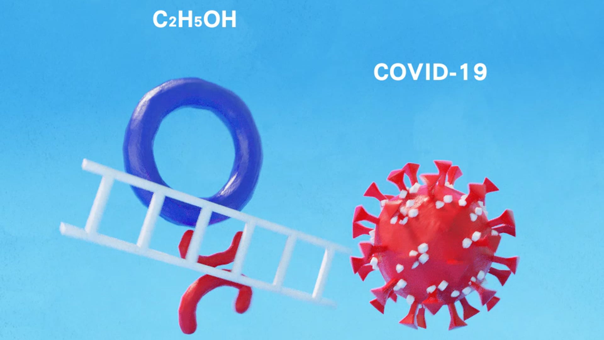 C2H5OH attack COVID-19