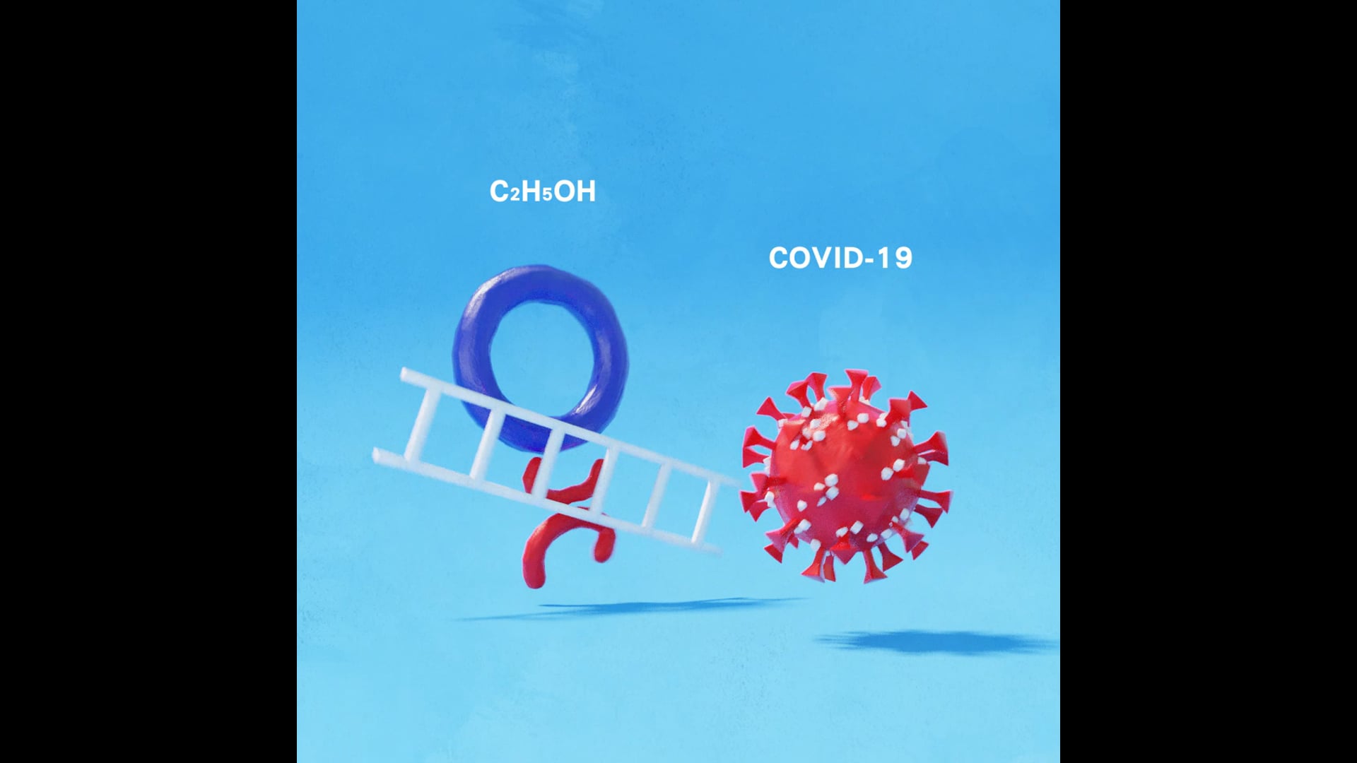 C2H5OH attack COVID-19
