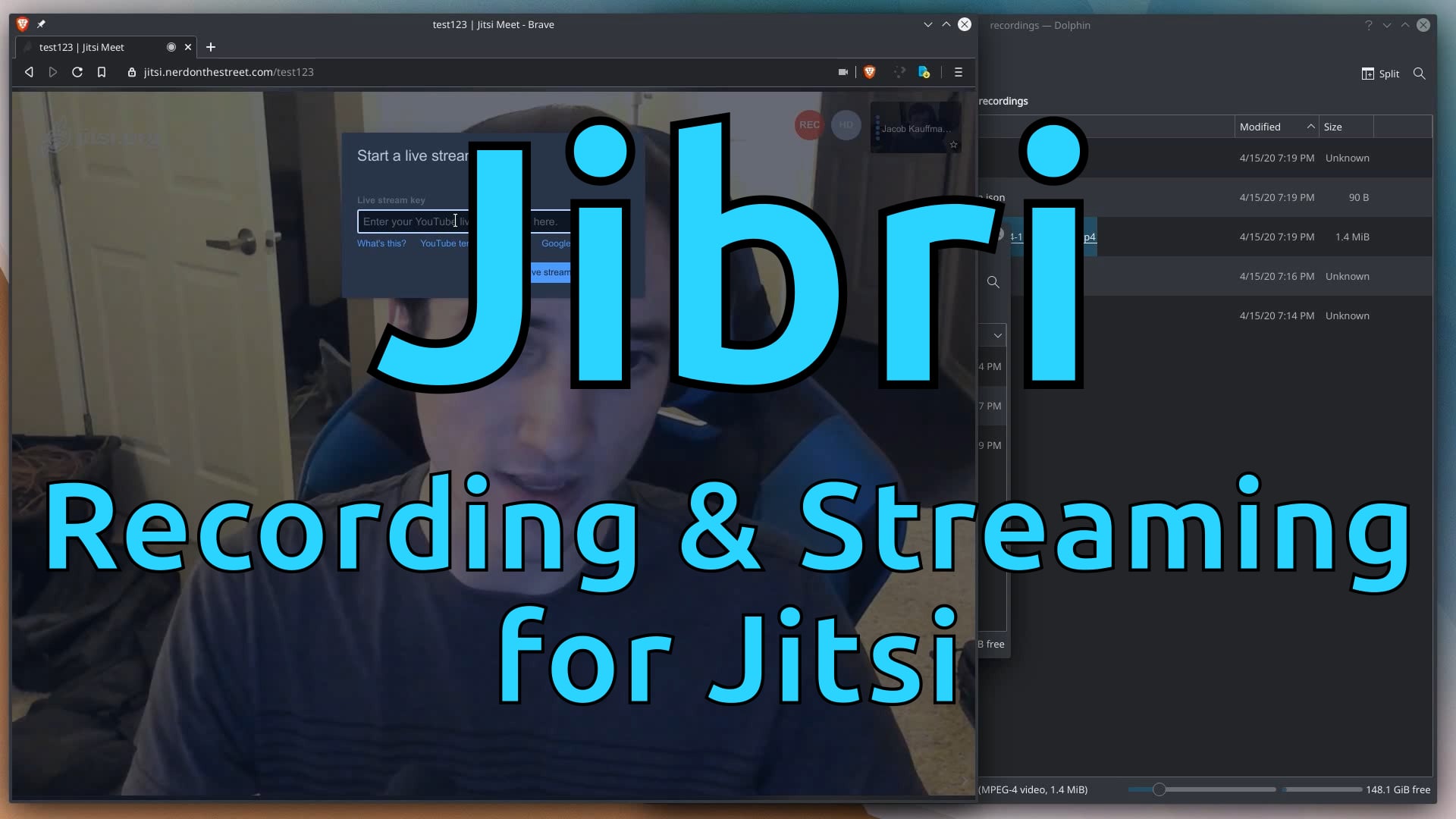 100 concurrent user Jitsi video conferencing setup with Jibri