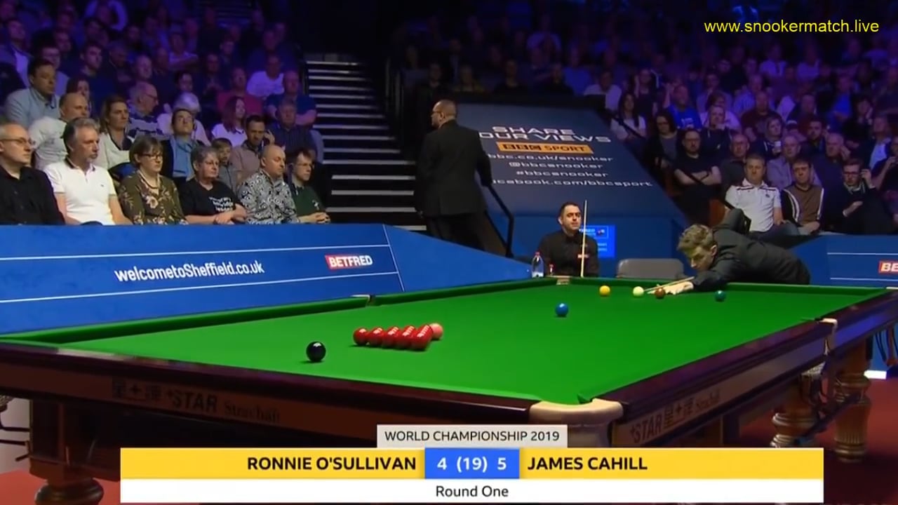 Ronnie OSullivan vs James Cahill World Snooker Championship 2019 (frame 10) on Vimeo