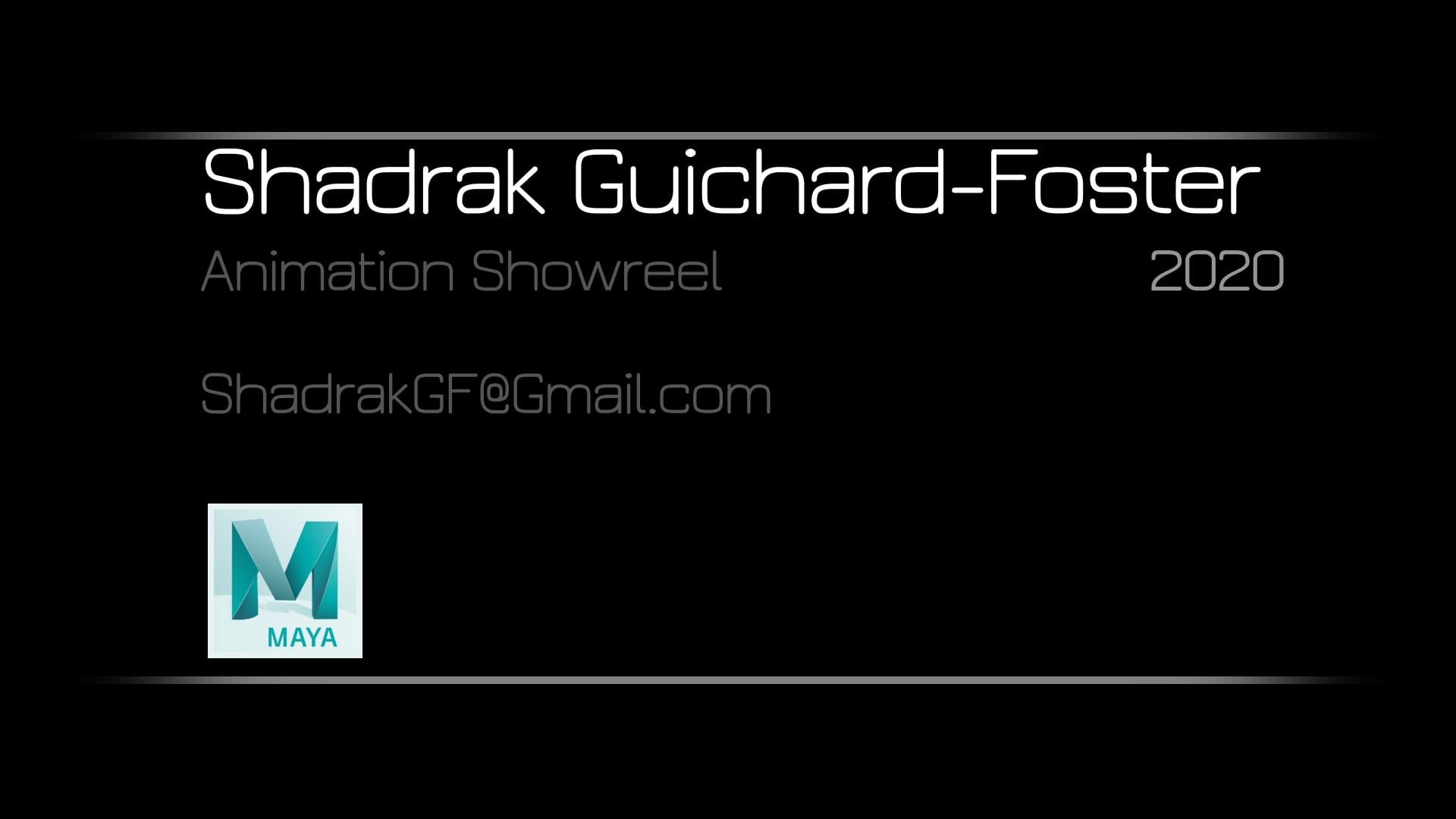 Shadrak GF Animation Showreel 2020.5