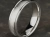 Men&#39;s Satin Finish Band in 10K White Gold, 6MM