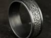 Men&#39;s Pattern Center Band in Grey Tantalum &amp; 10K White Gold