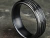 Men&#39;s Bark Pattern Band in Black Titanium, 6.5MM