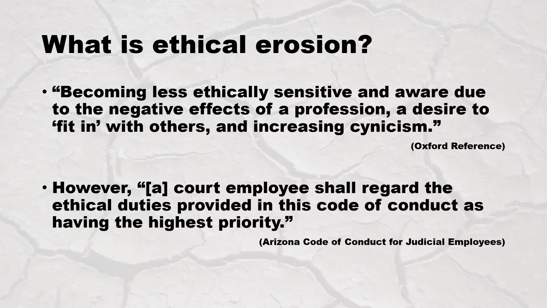 Ethical Erosion 04-15-2020 on Vimeo