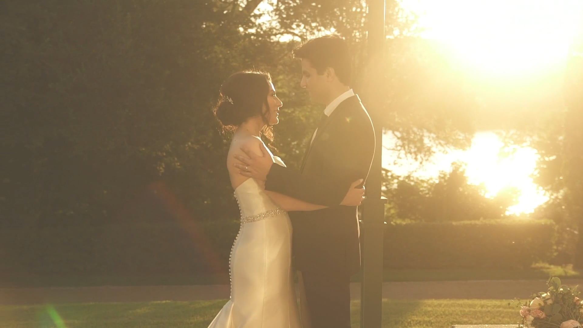 A Sunset Save The Date at Laguna Gloria, Austin | Fereshteh & Masoud