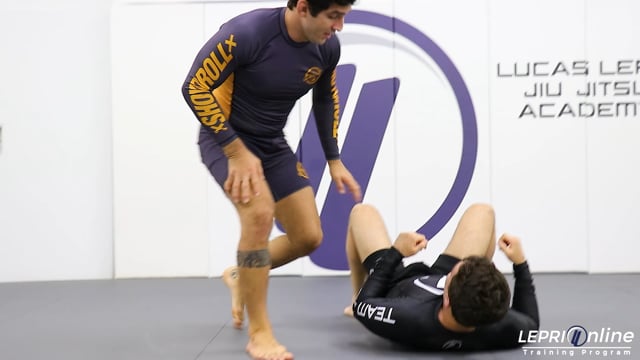 Guard Pass when Opponent Controls Own Shin to Guillotine
