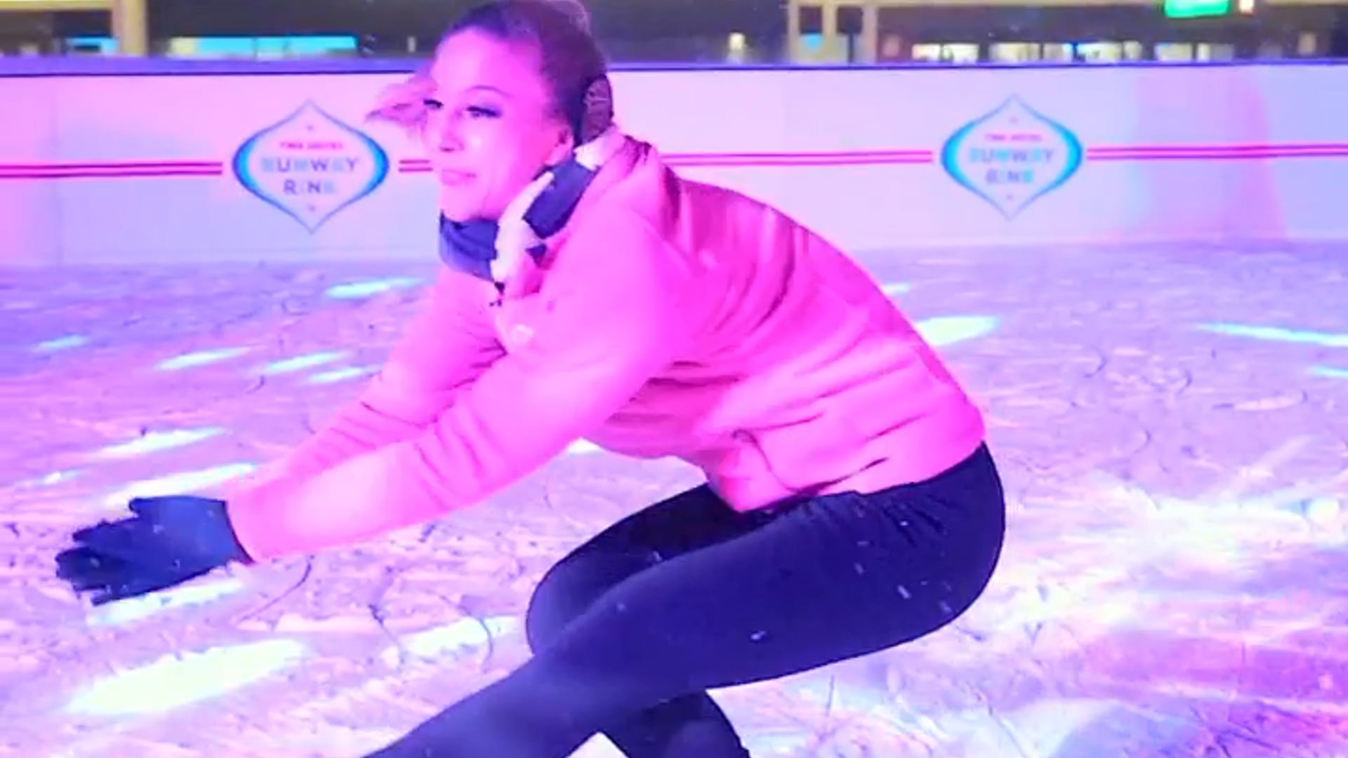 Ice Skating rehearsal at TWA Hotel