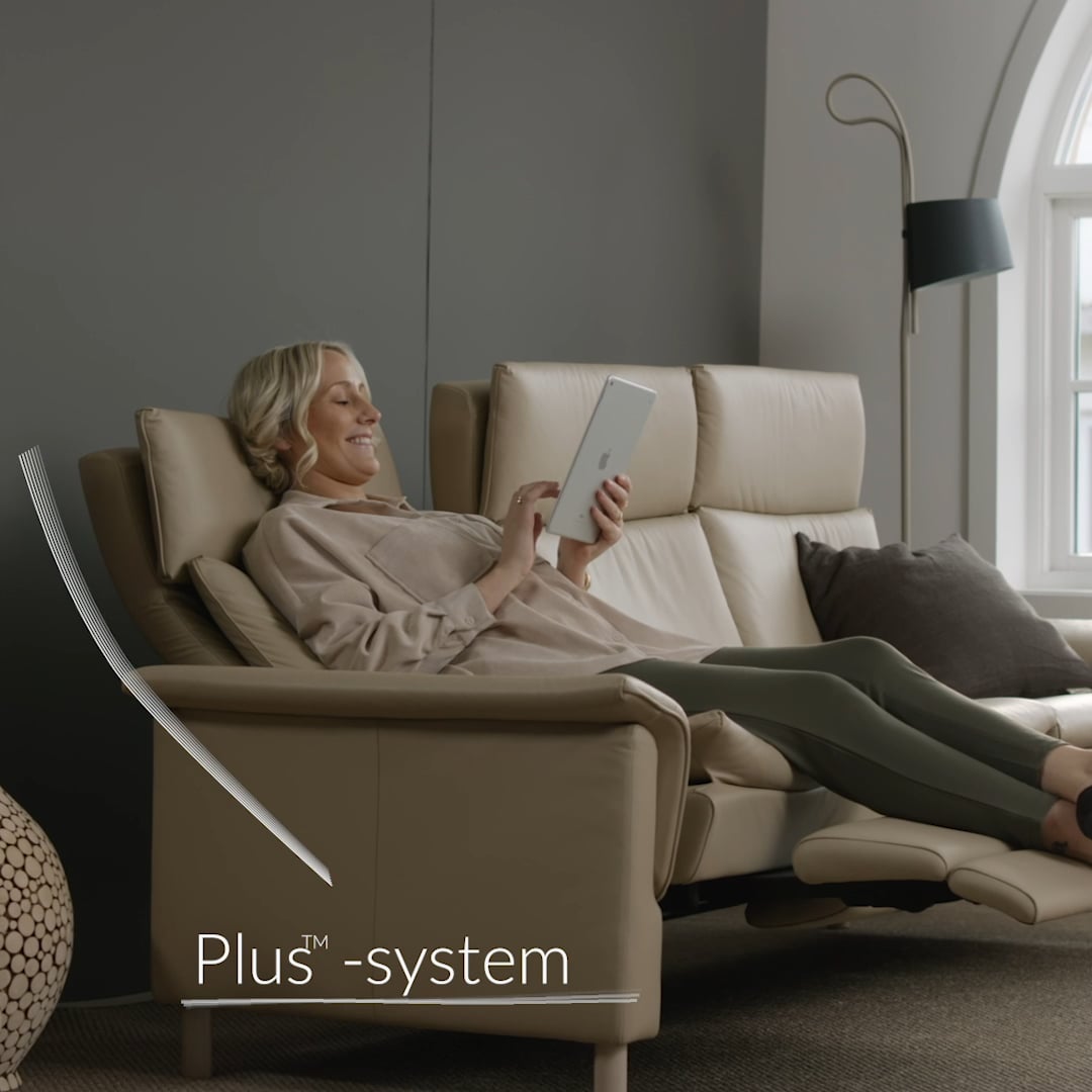 Stressless® sofa with Plus System and Power - 15 sec on Vimeo