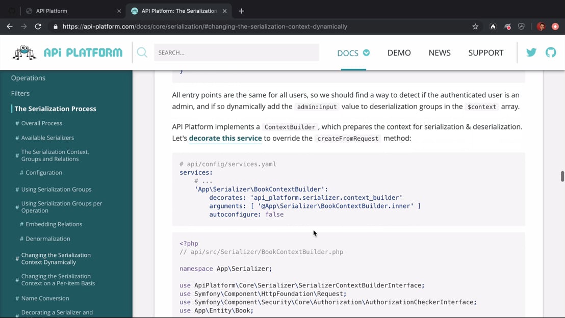 API Platform  The Serialization Process