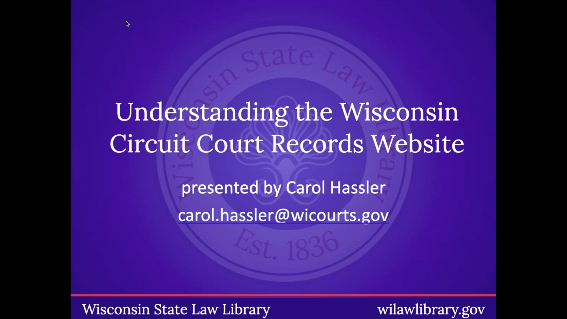 Understanding the Wisconsin Circuit Court Records Website on Vimeo