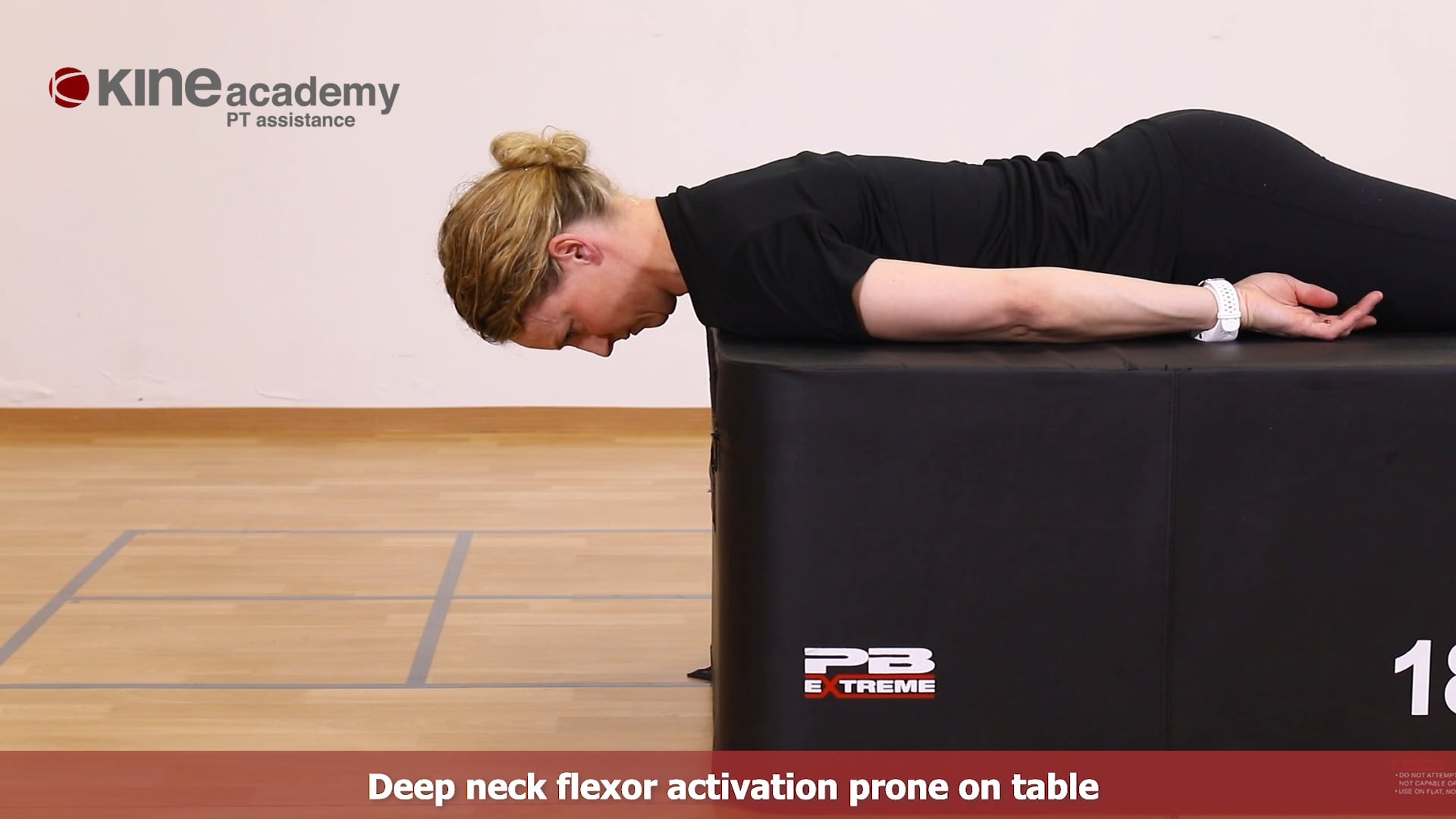 Deep neck flexor activation prone on table.