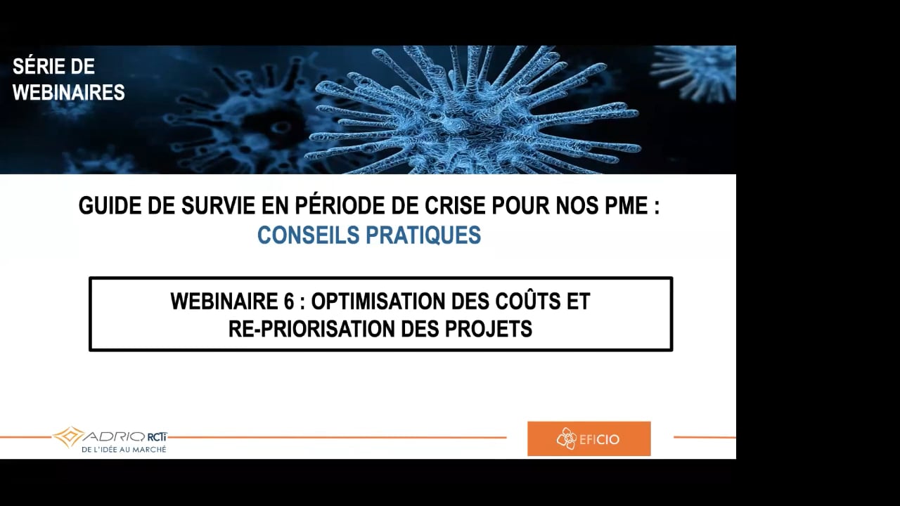 WEBINAIRE - Optimisation des couts et re-priorisation de projets on Vimeo