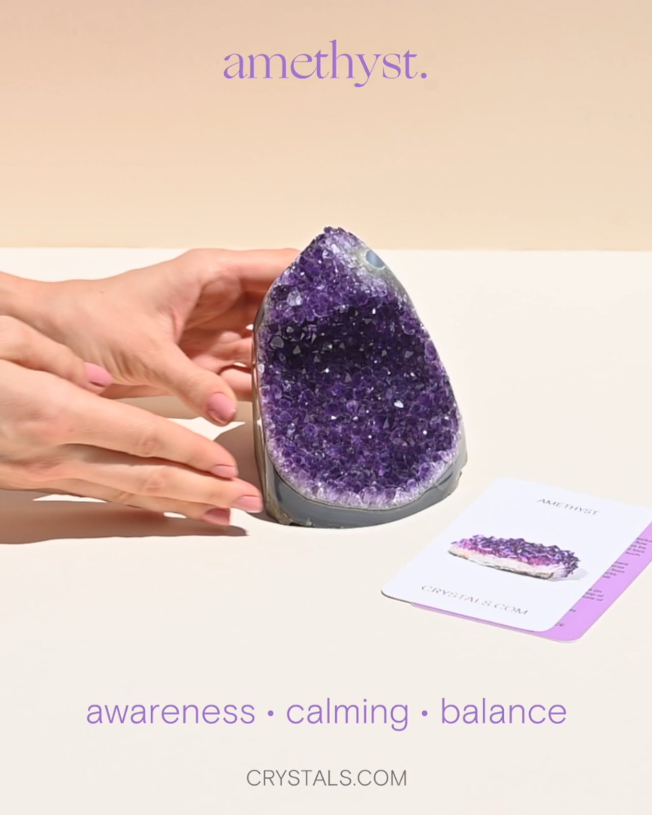 Amethyst geode crystal — natural purple amethyst specimen