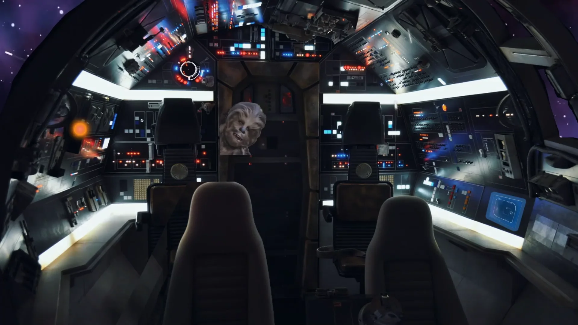 millenium falcon cockpit wallpaper