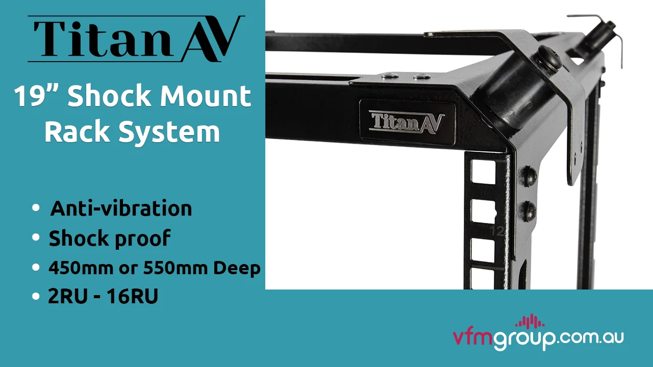 6RU Shock Mount Rack | 450mm Deep | Heavy-Duty AV Rack
