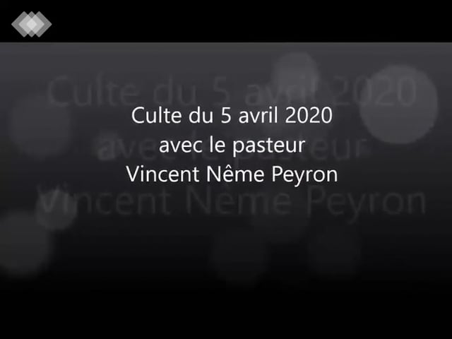 Culte du 05/04/2020