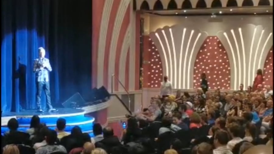 Eric on Stage with Singers and Dancers Show
