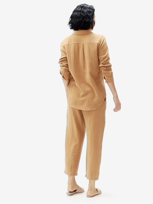 Organic Cotton Gauze Straight Pant | EILEEN FISHER