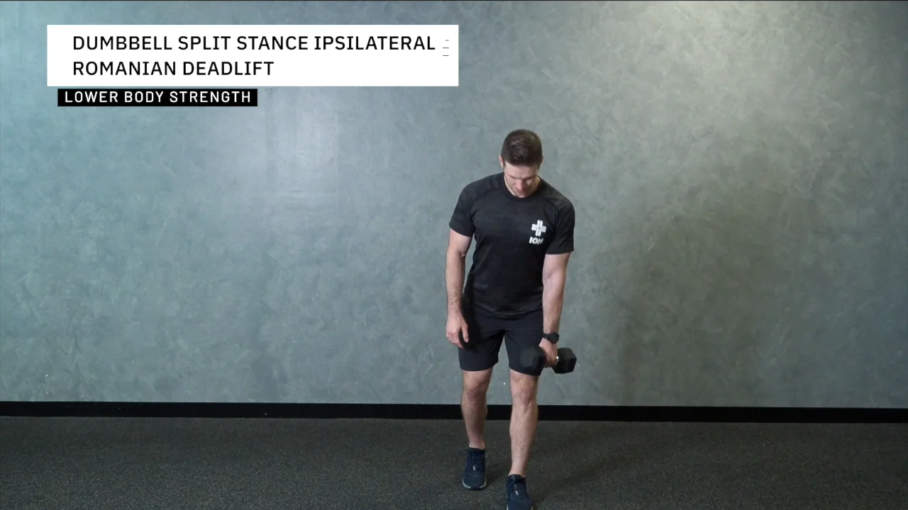 Split stance dumbbell online deadlift