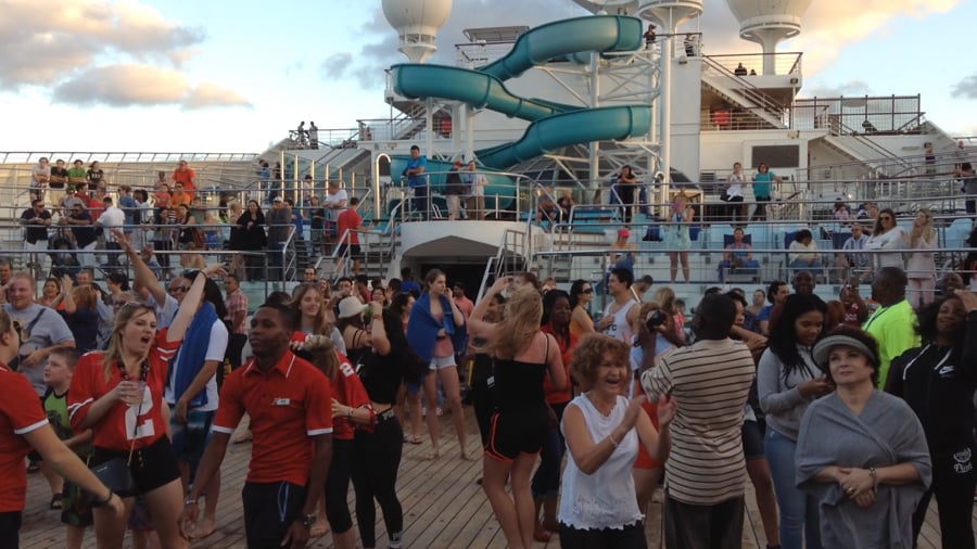 Eric hosts Sailaway Party - Cruise Ship
