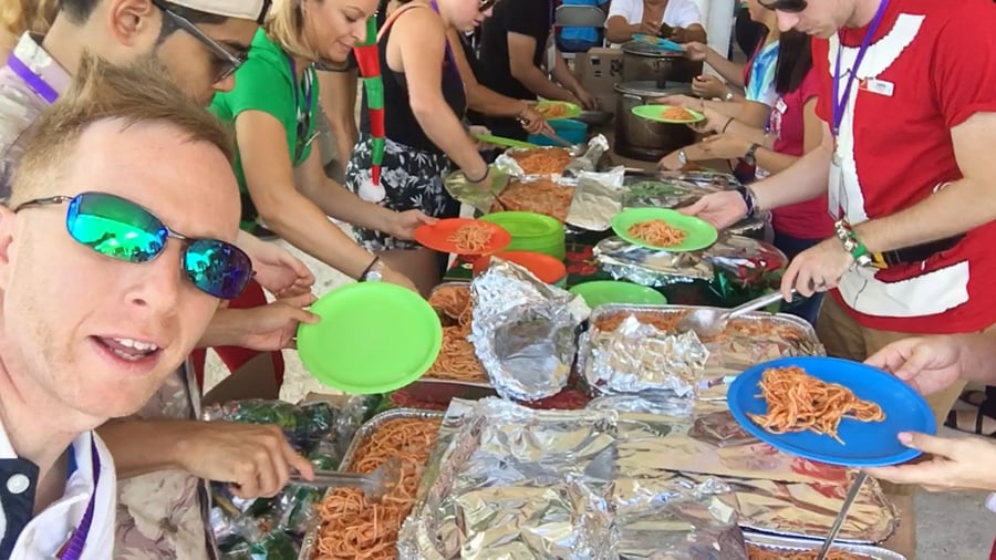 Feeding the children in Mexico for the Holiday