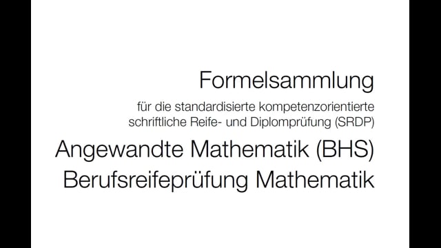 Formelsammlung BHS