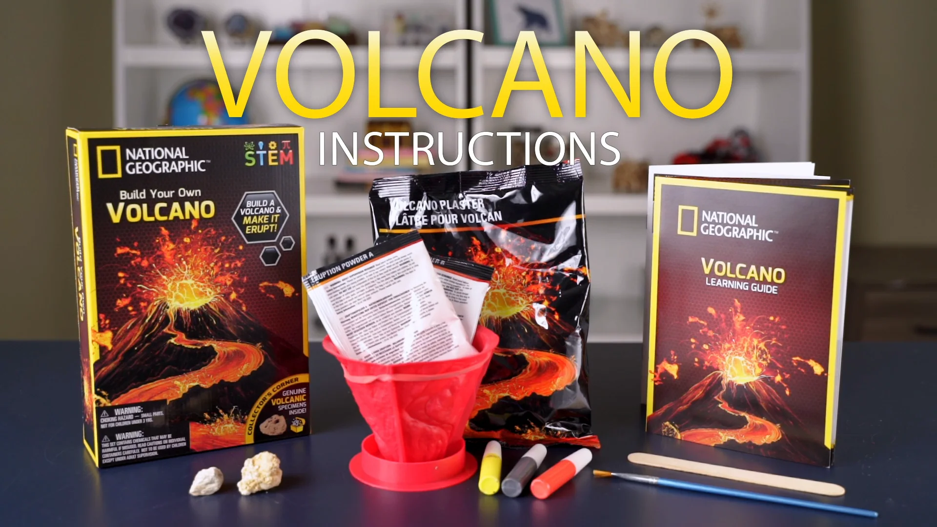 NATIONAL GEOGRAPHIC Ultimate Volcano Kit – Erupting Volcano Science Kit for  Kids