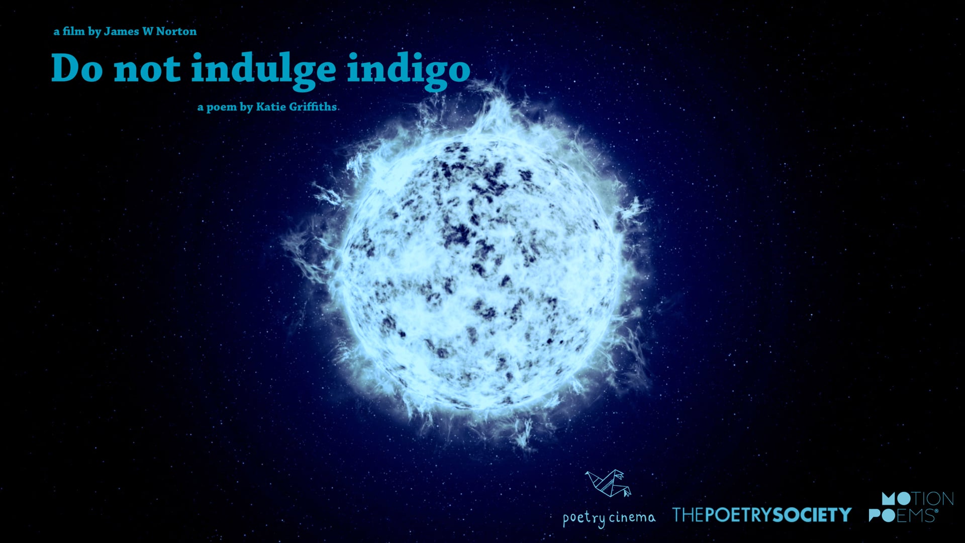 Do not indulge indigo | Poem by Katie Griffith | Film by James W. Norton