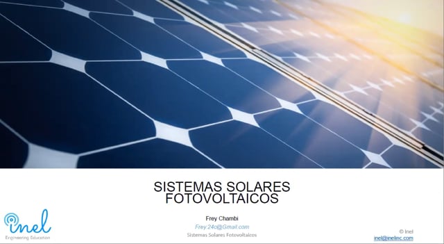 Webinar Sistemas Solares Fotovoltaicos