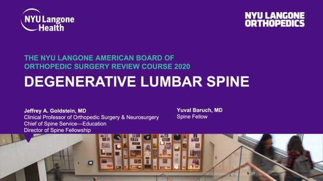 Degenerative Lumbar Spine