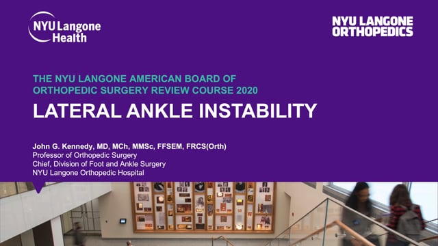 Lateral Ankle Instability