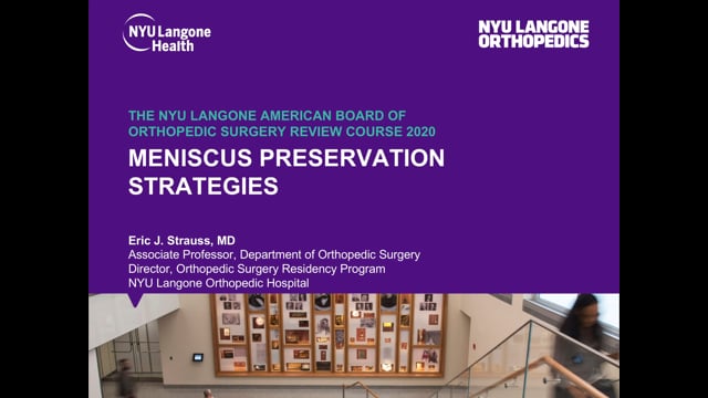 Meniscus Preservation Strategies