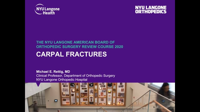 Carpal Fractures