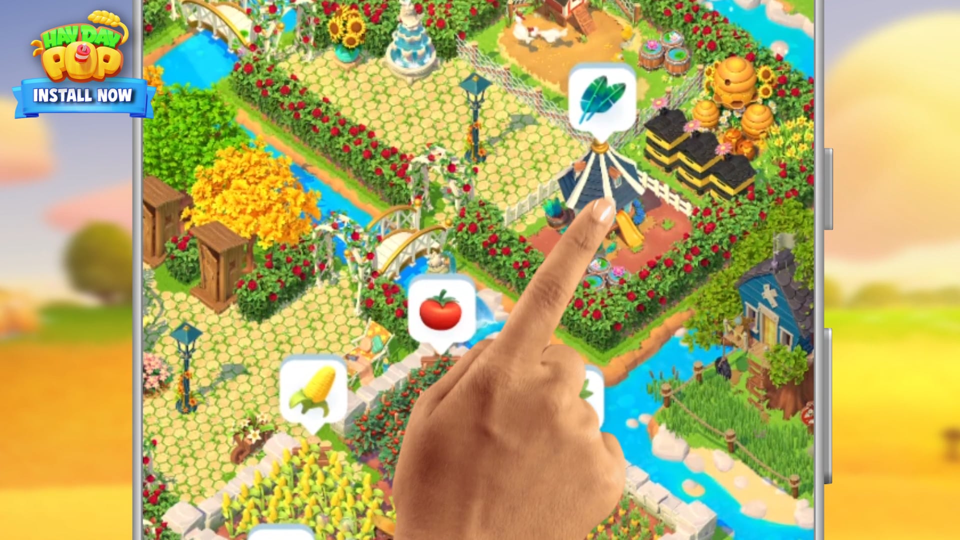 Short-form Ad: Supercell - Hay Day Pop "Gameplay + Motion Graphics"