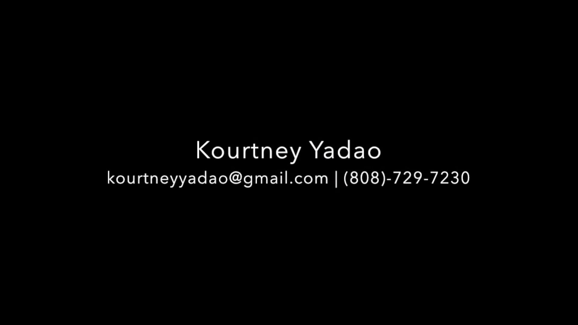 Kourtney Yadao Performance Reel