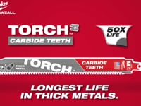 Milwaukee® SAWZALL® TORCH™ 8 TPI 9 x 2 in. Reciprocating Saw (Pack of 3) M48005362 at Pollardwater