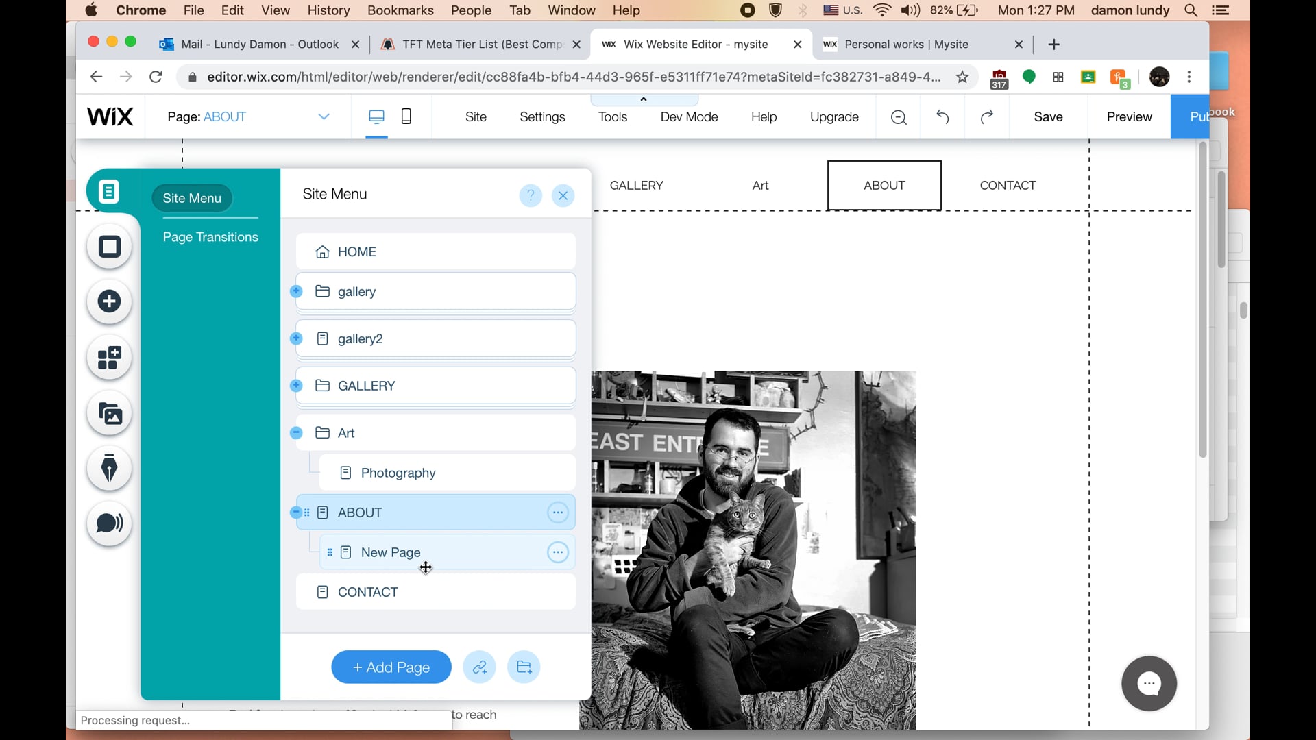Creating pages and subpages