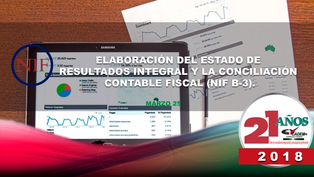 Elaboración del estado de resultados integral y la conciliación contable fiscal (NIF B-3).