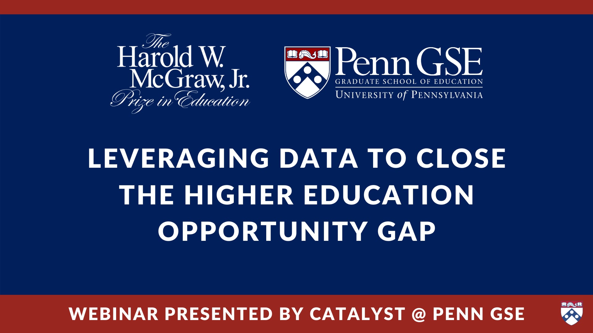 Play video: Leveraging Data to Close the Higher Education Opportunity Gap