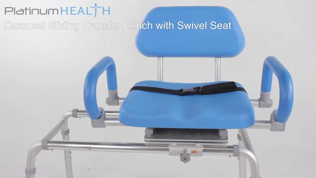 Carousel Bariatric Sliding Transfer Bench with Padded Swivel Seat