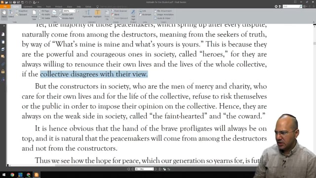 Baal HaSulam Articles   Peace in The World   Lesson #6