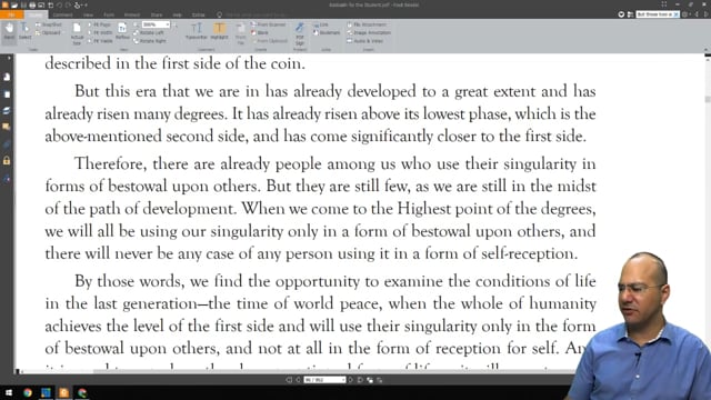 Baal HaSulam Articles   Peace in The World   Lesson #8