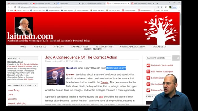 Confidence and Joy | Kabbalah Concepts