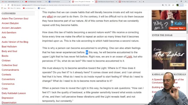 Habit Becomes Second Nature | Kabbalah Concepts