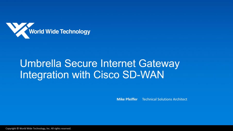 Cisco Secure Edge (Umbrella) SIG Integration With Cisco SD-WAN